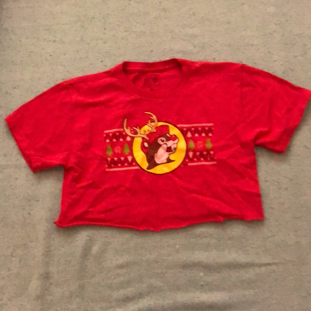 Red Buccee’s Christmas crop top!!